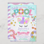 Unicorn Pool Party Kaart (Voorkant / Achterkant)