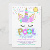 Unicorn Pool Party Kaart (Voorkant)