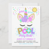 Unicorn Pool Party Kaart (Voorkant)