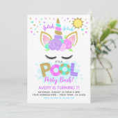 Unicorn Pool Party Kaart (Staand voorkant)