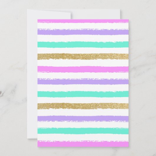 Unicorn Pool Party Kaart (Achterkant)