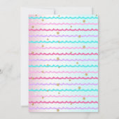 Unicorn Pool Party of Birthday Invitations Kaart (Achterkant)