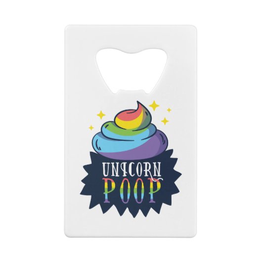 Unicorn Poop Creditkaart Flessenopener (Achterkant)