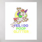 Unicorn Poop Glitter Poster (Voorkant)