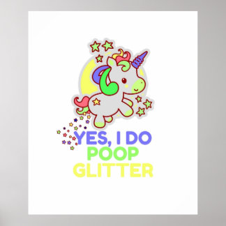 Unicorn Poop Glitter Poster
