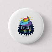 Unicorn Poop Ronde Button 5,7 Cm (Voorkant)