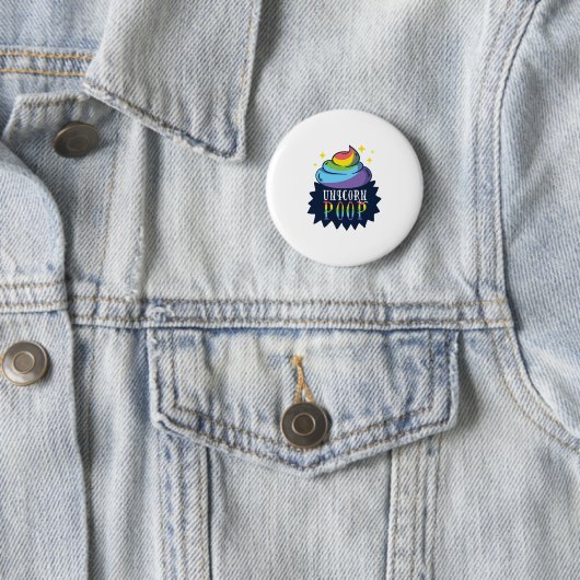 Unicorn Poop Ronde Button 5,7 Cm (In situ)