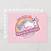 Unicorn Poop Snoep Briefkaart (Voorkant / Achterkant)