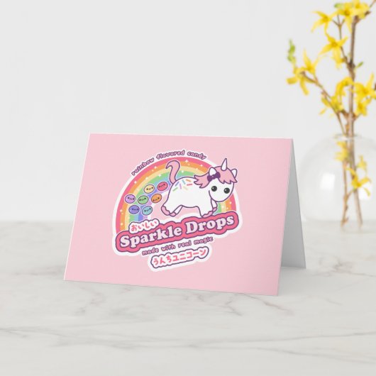 Unicorn Poop Snoep Kaart (Gele Bloem)