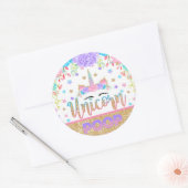 Unicorn Poop Sticker Unicorn Birthday Party Favor (Envelop)