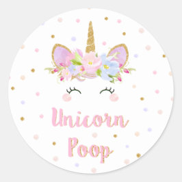 Unicorn Poop Sticker Verjaardagsfeestje Favor Labe