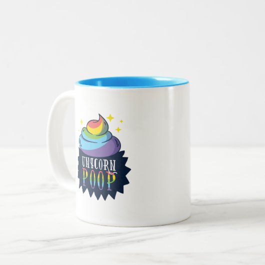 Unicorn Poop Tweekleurige Koffiemok (Voorkant links)