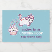 Unicorn Poop Voedselcontainer Etiket (Enkel label)