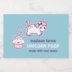 Unicorn Poop Voedselcontainer Etiket