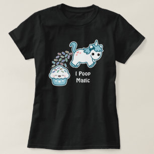 Unicorn Pooping over Cupcake T-shirt