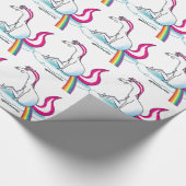 Unicorn pooping Rainbow - Einhorn pubst Regenbogen Cadeaupapier (Hoek)