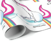 Unicorn pooping Rainbow - Einhorn pubst Regenbogen Cadeaupapier (Rol Hoek)
