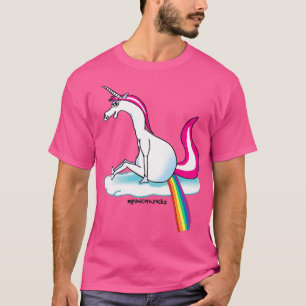 Unicorn pooping regenboog t-shirt