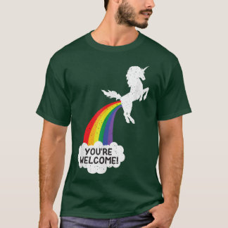  Unicorn Poops regenboog U bent Welkom T-shirt