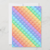 Unicorn Pop It Birthday Party Kaart (Achterkant)