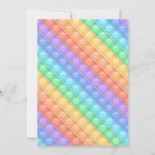 Unicorn Pop It Birthday Party Kaart (Achterkant)