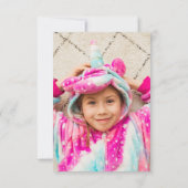 Unicorn Pop IT Verjaardagsfoto Bedankkaart (Achterkant)