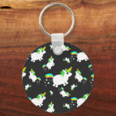uniCORN PoPcorn grappig patroon Sleutelhanger (Voorkant)