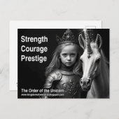 Unicorn Postcard Briefkaart (Voorkant / Achterkant)