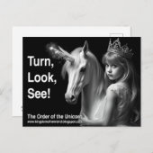 Unicorn Postcard Briefkaart (Voorkant / Achterkant)