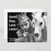 Unicorn Postcard Briefkaart (Voorkant / Achterkant)