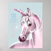 Unicorn Poster met Sparkle en Citaat (Voorkant)