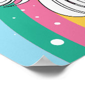 UNICORN POSTER PINK (Hoek)