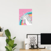 UNICORN POSTER PINK (Thuiskantoor)