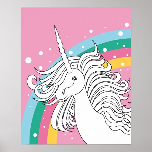 UNICORN POSTER PINK (Voorkant)