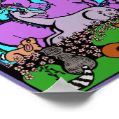 Unicorn Poster voor kinderen - "zittend mama" lich (Hoek)