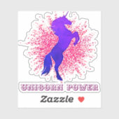 Unicorn Power Custom-Cut vinylsticker Sticker (Vel)