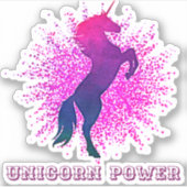 Unicorn Power Custom-Cut vinylsticker Sticker (Voorkant)