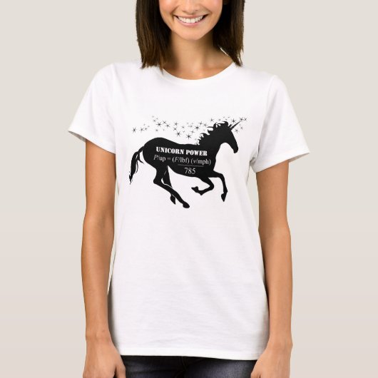 Unicorn Power Equation T-shirt (Voorkant)
