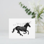 Unicorn Power Fake Wiskunde Formule Funny Briefkaart (Staand voorkant)