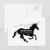 Unicorn Power Fake Wiskunde Formule Funny Briefkaart (Voorkant / Achterkant)