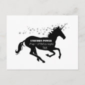 Unicorn Power Fake Wiskunde Formule Funny Briefkaart (Voorkant)