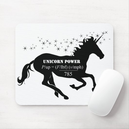 Unicorn Power Fake Wiskunde Formule Funny Muismat (Met muis)