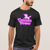 Unicorn Power Mannen Basic Dark T-Shirt (Voorkant)