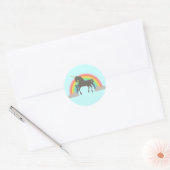 Unicorn Power Ronde Sticker (Envelop)