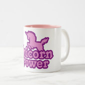 Unicorn Power! Tweekleurige Koffiemok (Voorkant rechts)