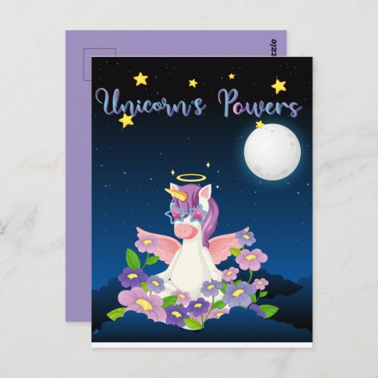 Unicorn Powers Briefkaart (Voorkant / Achterkant)