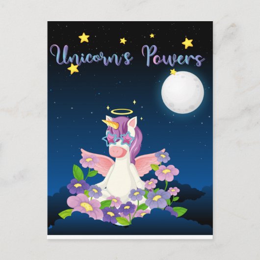 Unicorn Powers Briefkaart (Voorkant)