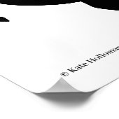 Unicorn prancen - Minimale zwart-witkunst Poster (Hoek)