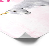 Unicorn Premium Canvas (glanzend) Poster (Hoek)