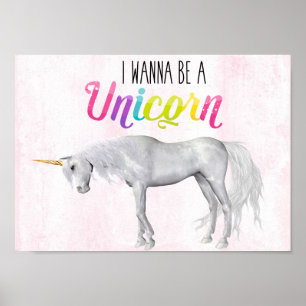 Unicorn Premium Canvas (glanzend) Poster